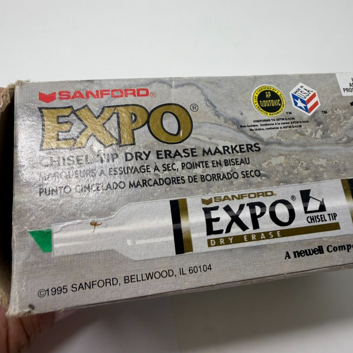 Vtg Expo Dry Erase Sanford Markers Chisel Tip 7Ct #83004 Green 90s 1995 Good Ink