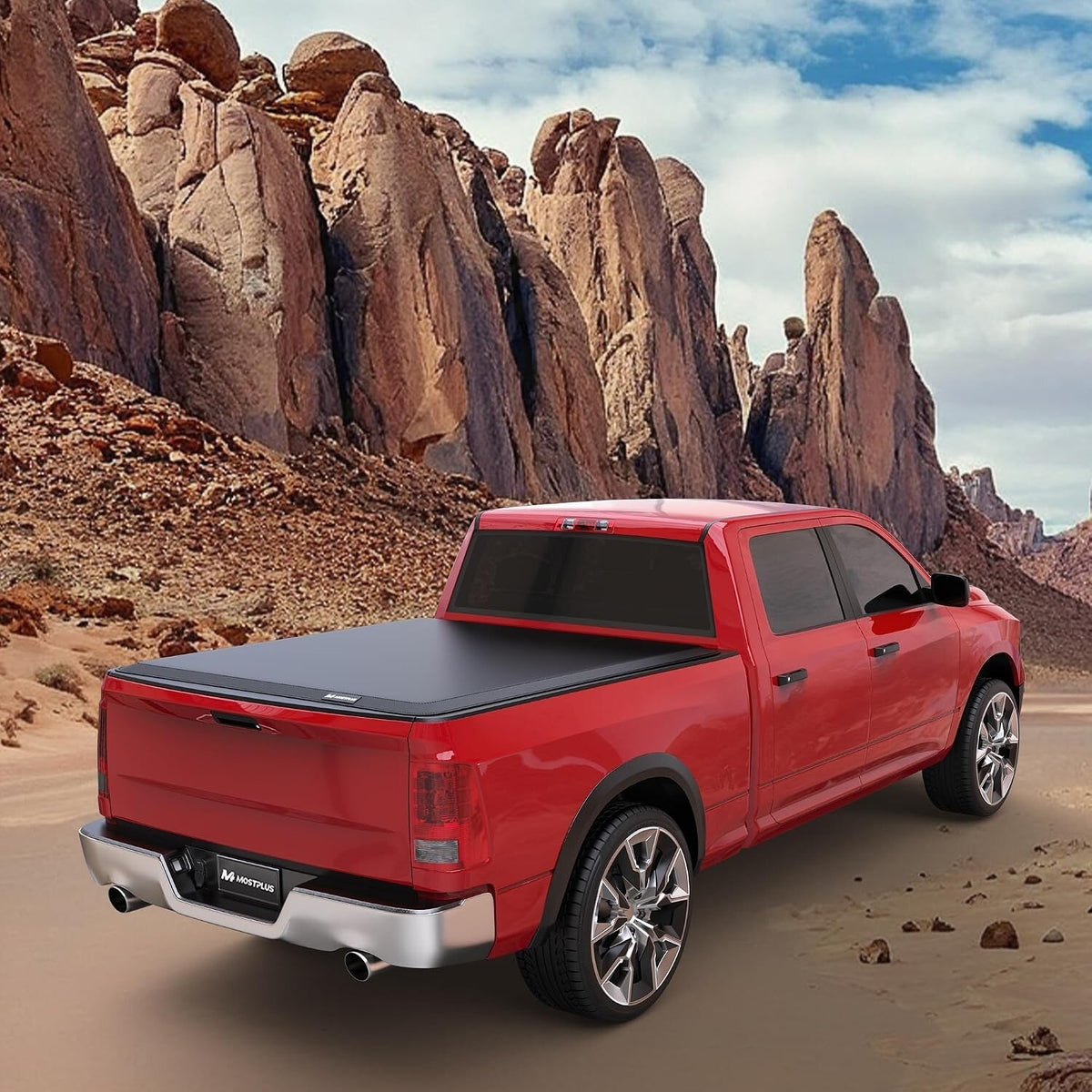 6.4FT/6.5FT Roll Up Soft Truck Bed Tonneau Cover Standard Bed Ram 1500 2500