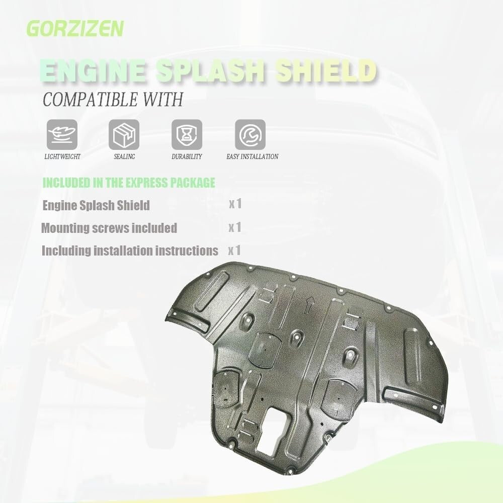 Engine Under Cover For 2020-2023 Hyundai Sonata Splash Shield Front Support Grey