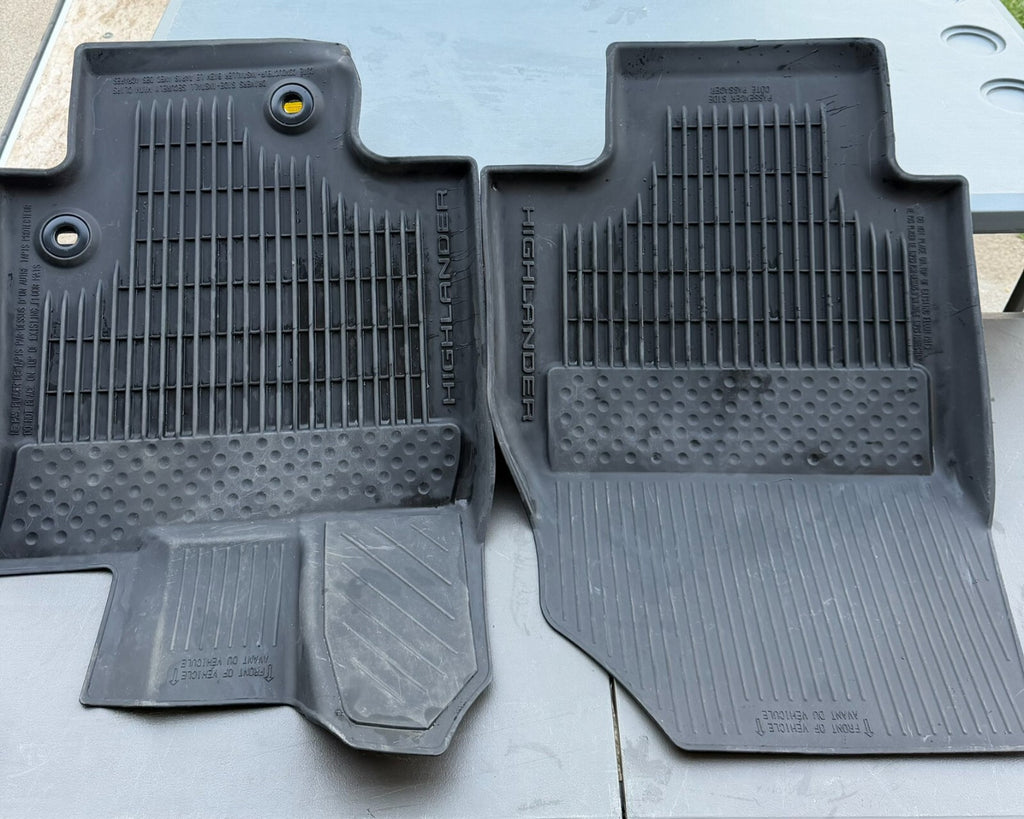 2020-2025 Toyota Highlander Genuine OEM All-Weather Rubber Floor Mats – Front 2