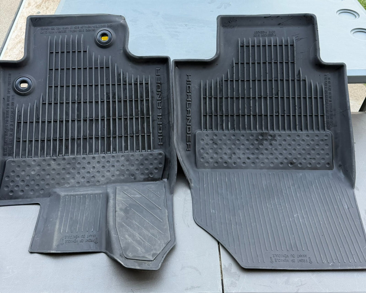 2020-2025 Toyota Highlander Genuine OEM All-Weather Rubber Floor Mats – Front 2