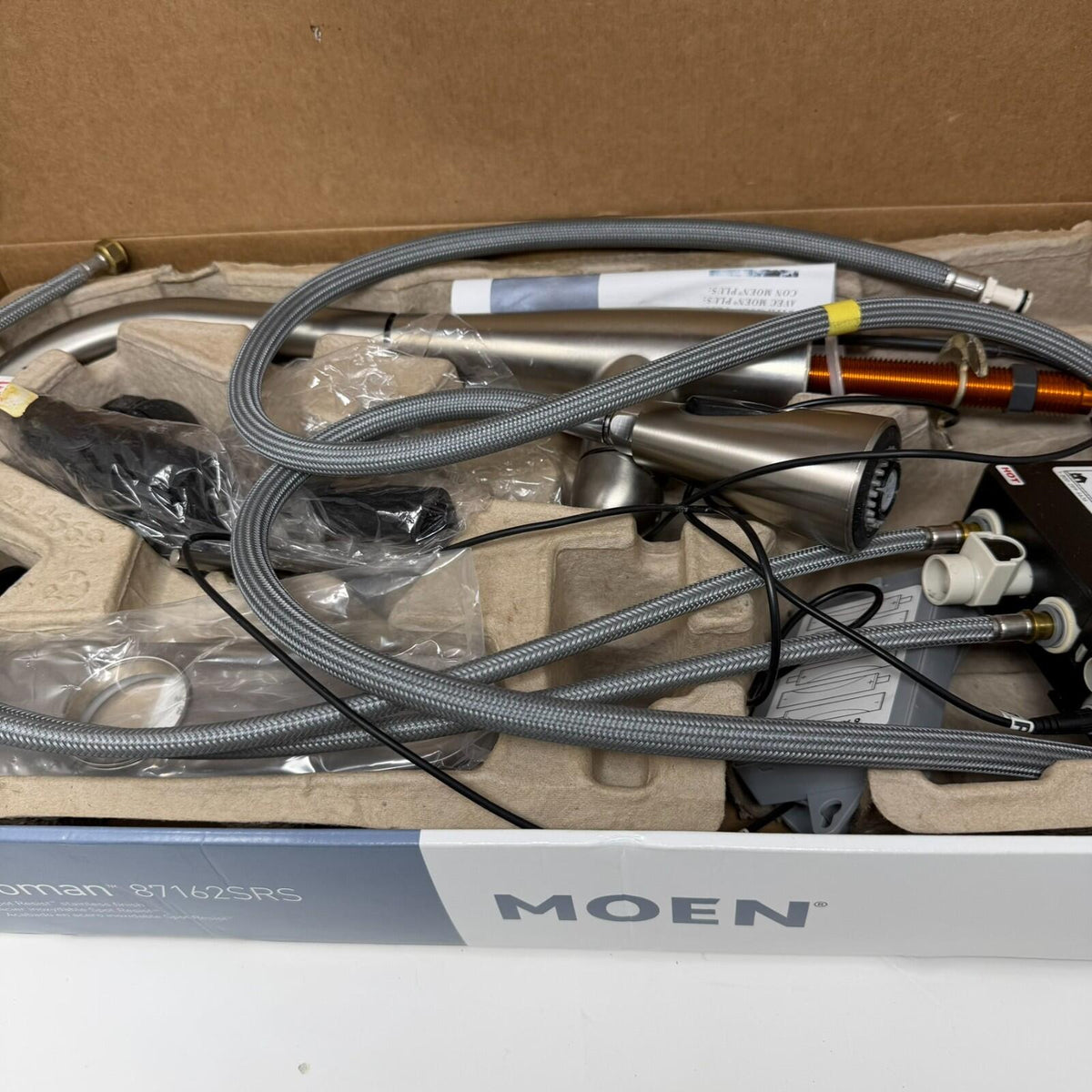 Moen 87162SRS Boman Pull Down Kitchen Faucet - Silver Open Box