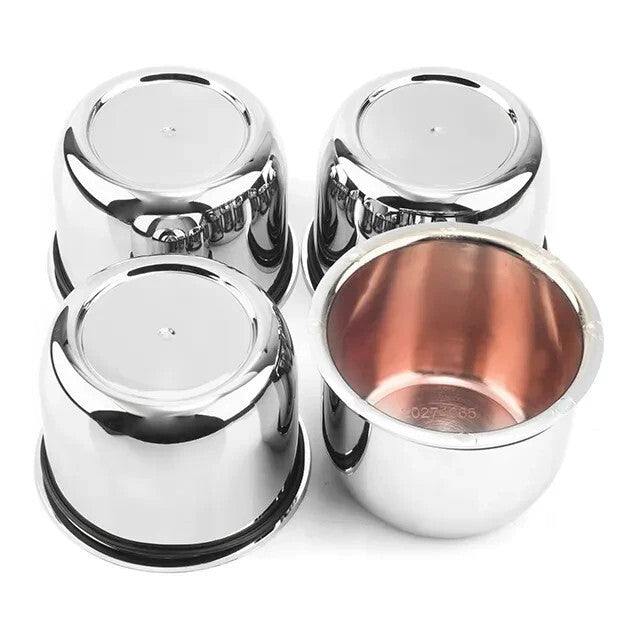 Rhino Tuning Wheel Center Caps, Push-Through Chrome 77mm (3.03") Truck, Trailer