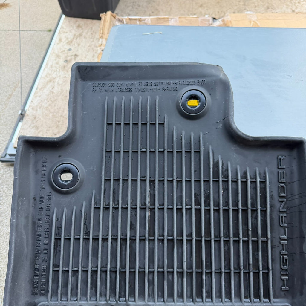 2020-2025 Toyota Highlander Genuine OEM All-Weather Rubber Floor Mats – Front 2