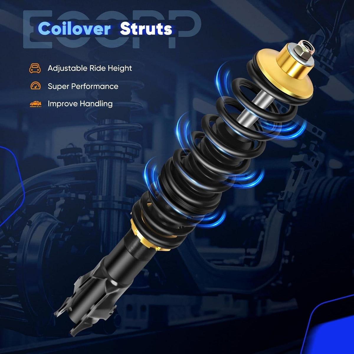 Adjustable Coilover Struts for VW Cabrio Golf Jetta Suspension Lowering Shocks