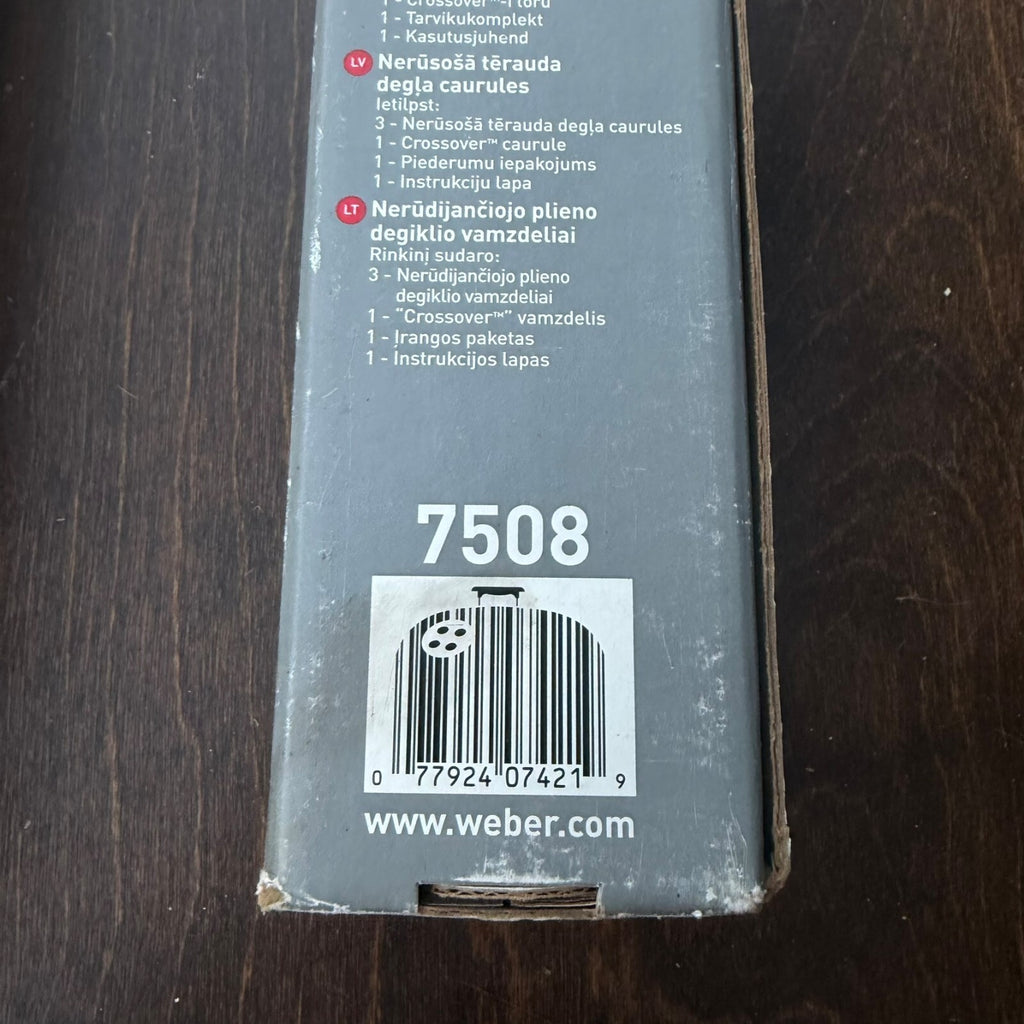 Weber 7508 Stainless Steel Grill Burner Tube Set- Spirit 700 Genesis Silver Gold