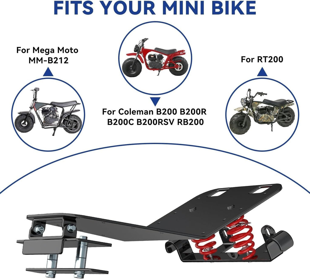 Mini Bike Seat Suspension Spring Kit for Coleman B200RSV B200 B200R Red Black