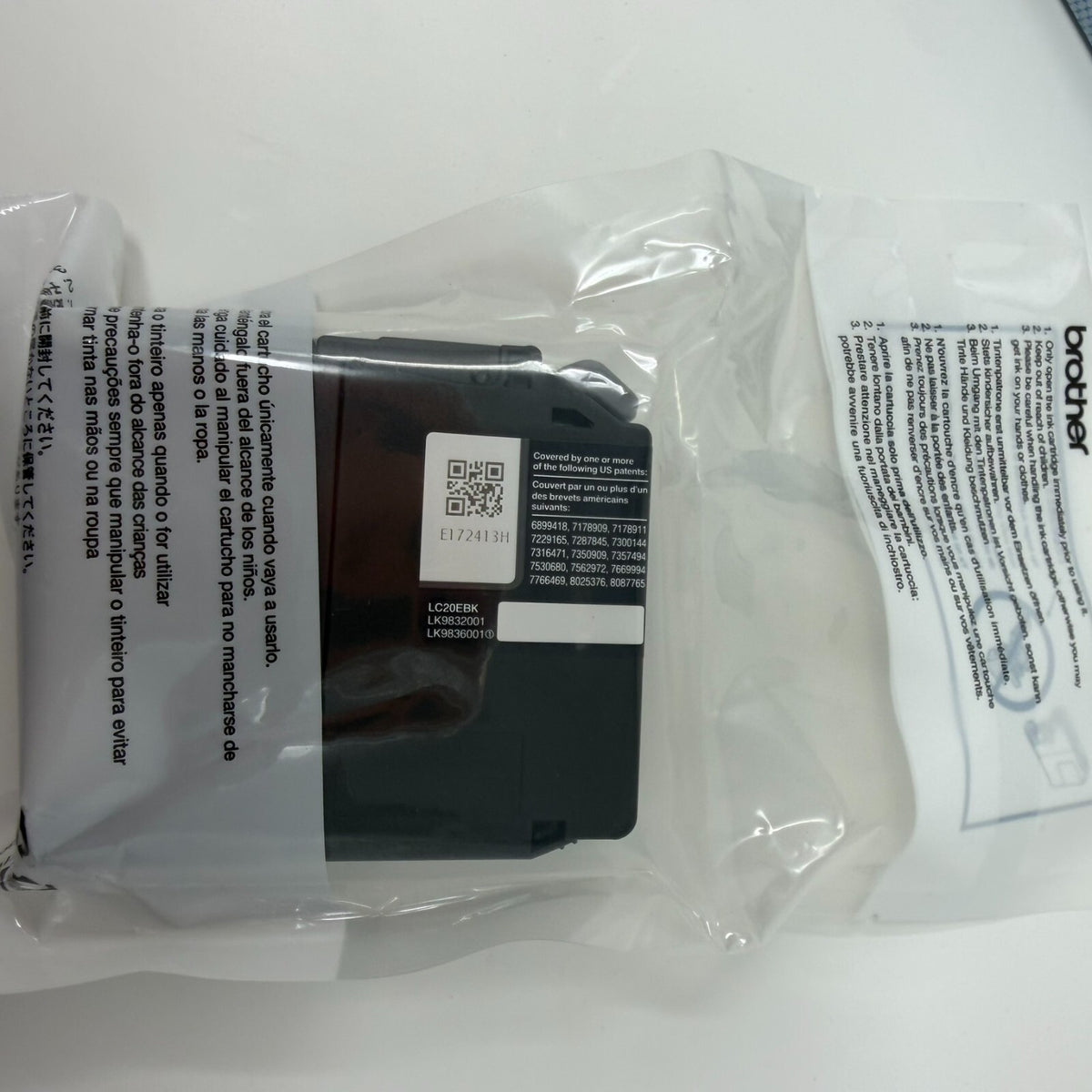 GENUINE OEM BROTHER LC20E BK XXL INK Cartridge SEALED Black MFC-J775dw J985 592