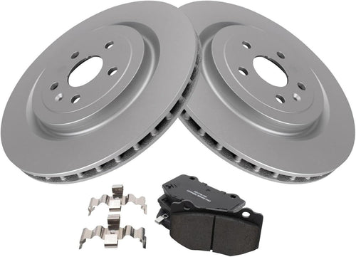 2017-2020 Chevy Camaro TRQ Rear Brake Pad & Rotor Set Ceramic Coated 365mm