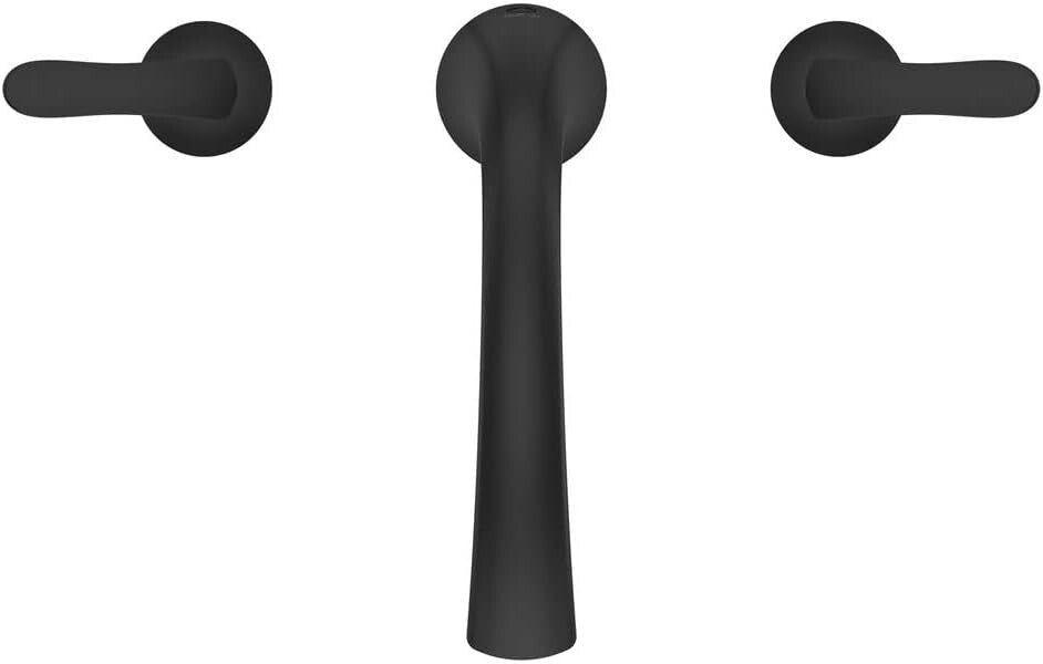 Pfister Weller Roman Bathtub Faucet 2 Handle, 3 Hole Matte Black Finish RT65WRB