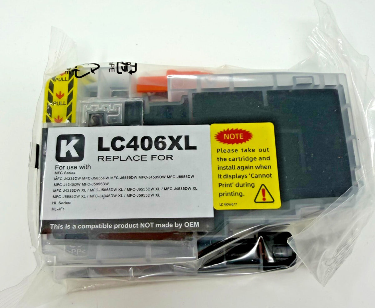 LC 406XL k Black Ink Cartridge for Brother MFC-J4335DW MFC-J4345DW MFC-J4535DW