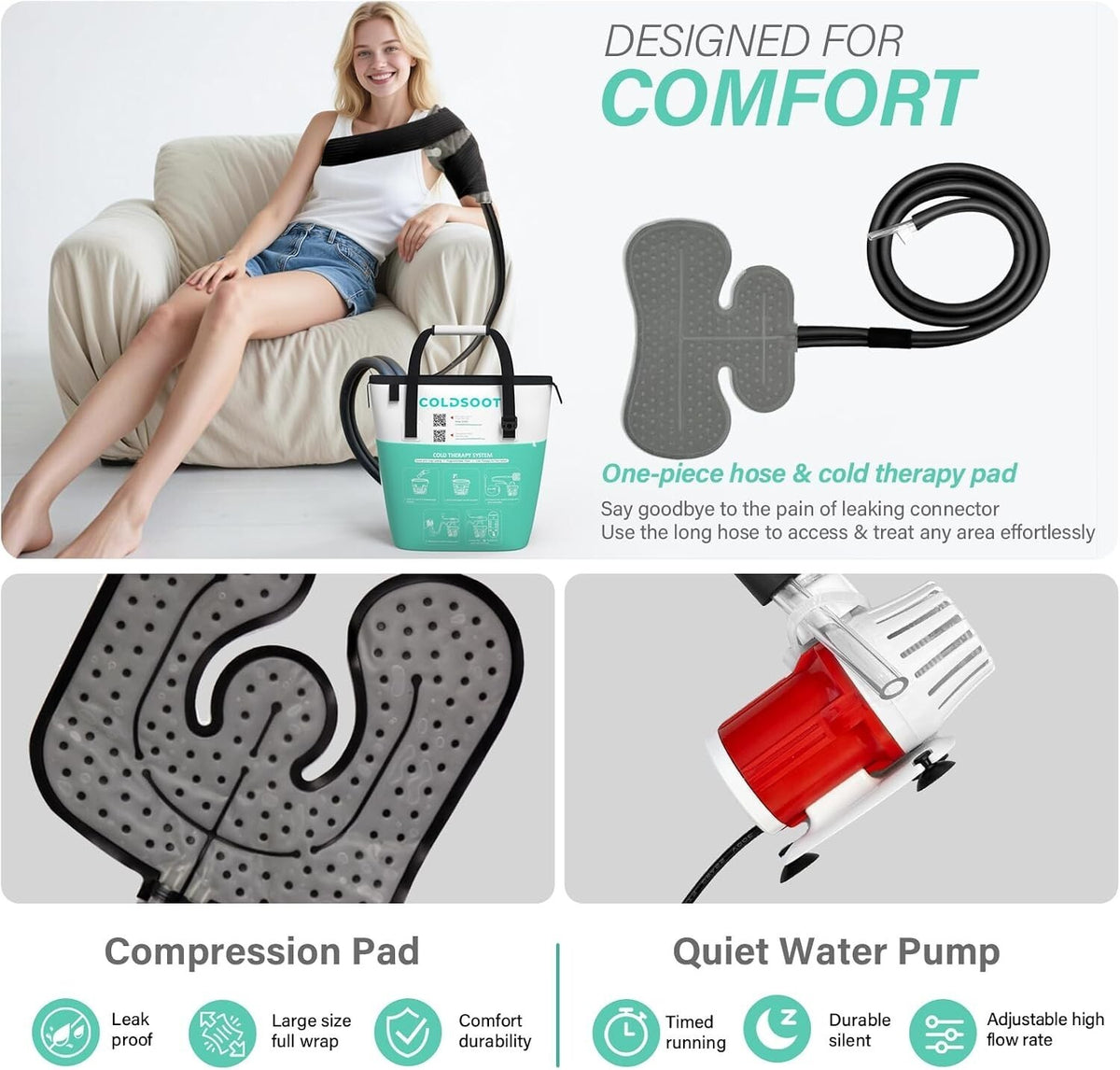 Cold Therapy Machine for Shoulder - Programmable Timer, Portable Cryotherapy