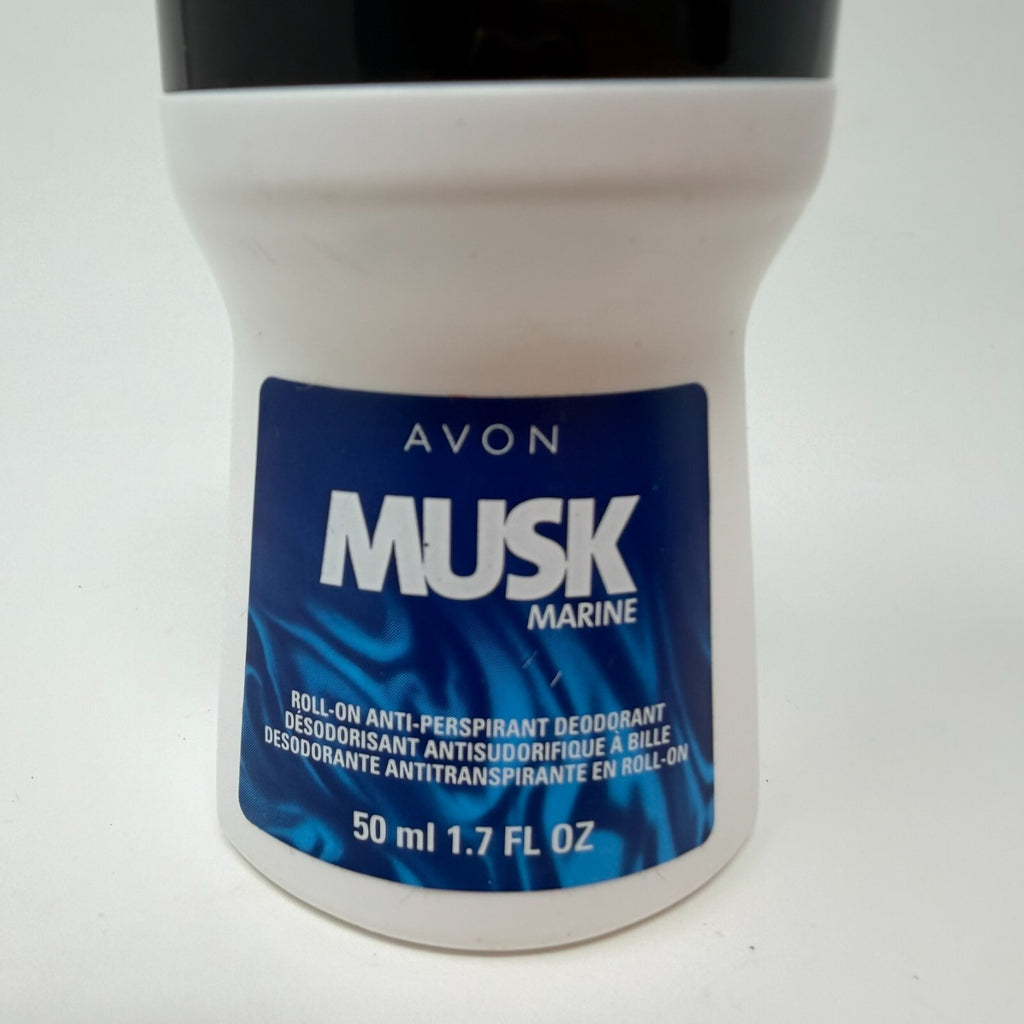 Avon Musk Marine Men Roll On Antiperspirant Deodorant 50ml 1.7oz Fresh Scent New