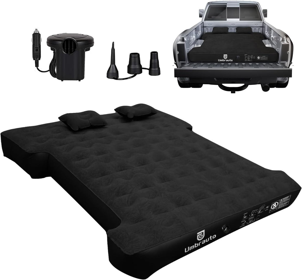 Truck Bed Air Mattress 6-6.5ft Full Size Inflatable Pickup Airbed W/ Pump Tent