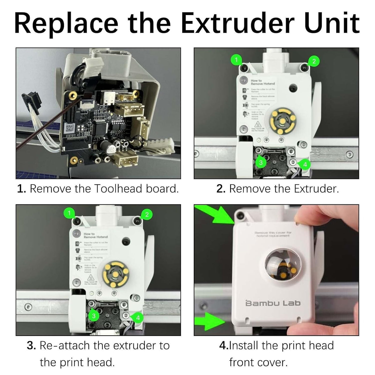 Bambu A1/ A1 Mini 3d Printer Extruder Unit Replacement Motor, Filament Cutter