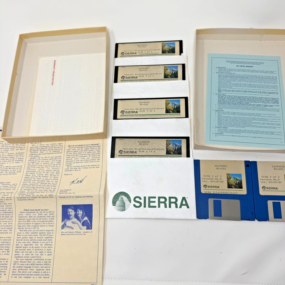 Vintage Silpheed MS-DOS Computer Game Set 1987- Hard & Floppy Disk