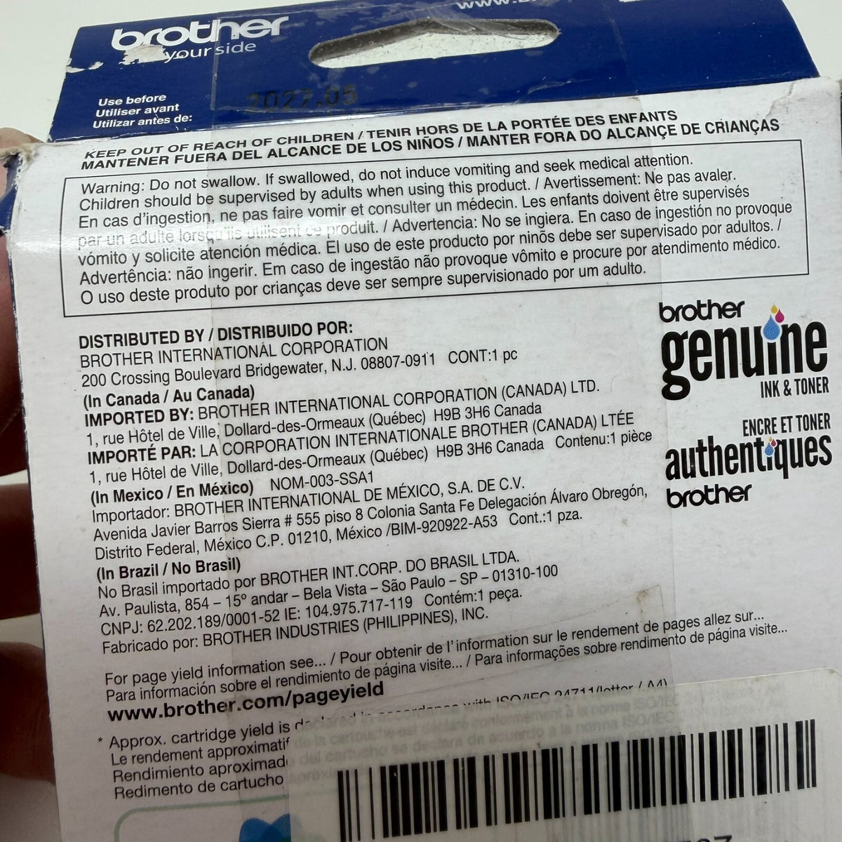 GENUINE OEM BROTHER LC20E BK XXL INK Cartridge SEALED Black MFC-J775dw J985 592