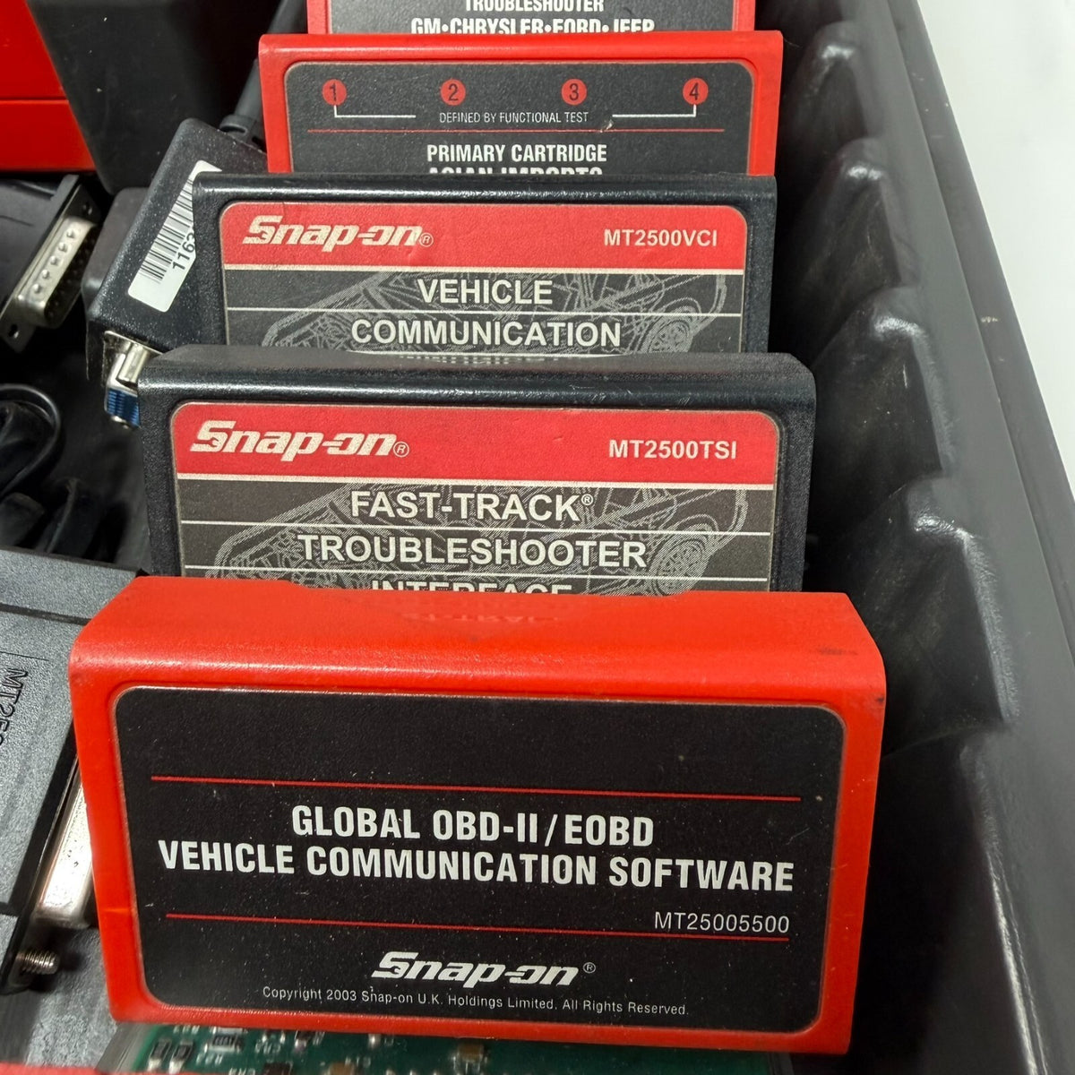 Snap-on MT2500 Super Deluxe Scanner Kit w/ Fast-Track Cartridges Red Brick OBDII