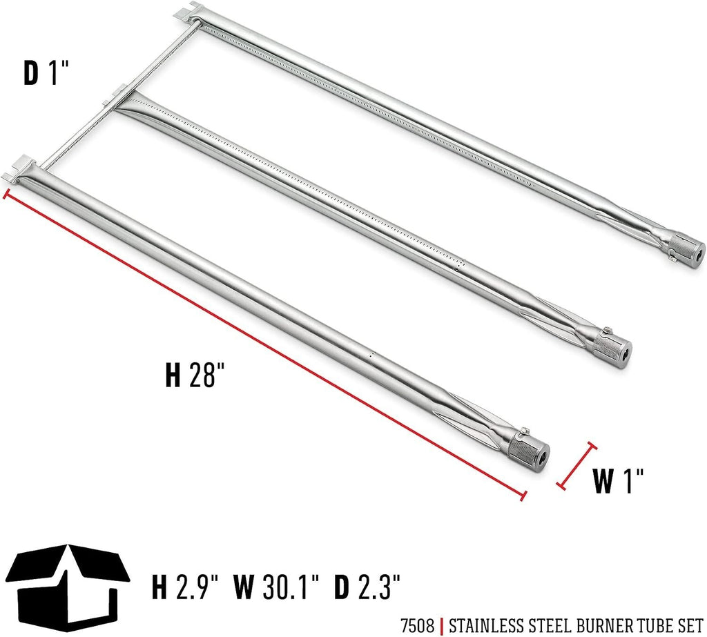 Weber 7508 Stainless Steel Grill Burner Tube Set- Spirit 700 Genesis Silver Gold